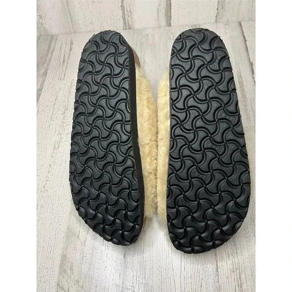 Birkenstock Papillio Arizona Big Buckle Shearling‎ Sandals Beige Size 8 - Picture 7 of 7